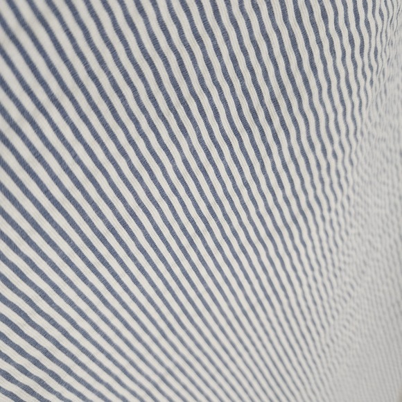 DALIA Size‎ 16W Blue & White Seersucker Cotton Blend Pull On Stretch Crop Pants - Picture 6 of 8